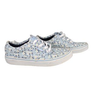 Vans Old Skool sneakers Ultra Cush Girls Atwood Floral Fantasy Light Blue  Sz 4